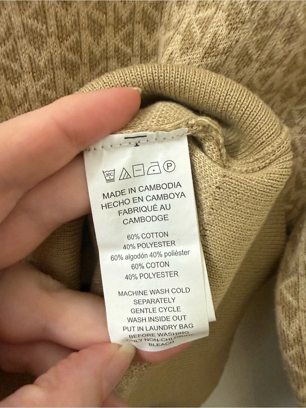 Michael Kors Women's Tan Logo-Pattern Crewneck Sweater